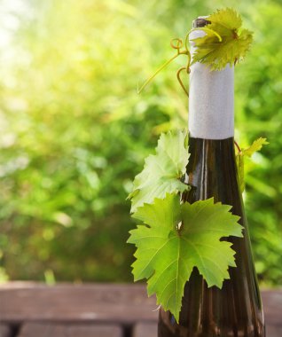 şarap açık havada ahşap tablo