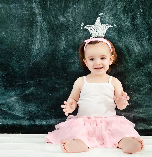 Retrato del bebé de un año con traje de ballet — Foto de Stock