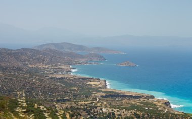 Girit, Yunanistan 'ın güzel deniz manzarası