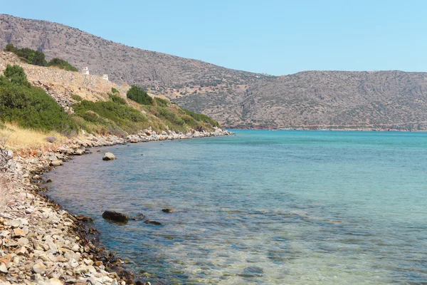 Hermoso paisaje marino. Elounda, Creta, Grecia — Foto de Stock