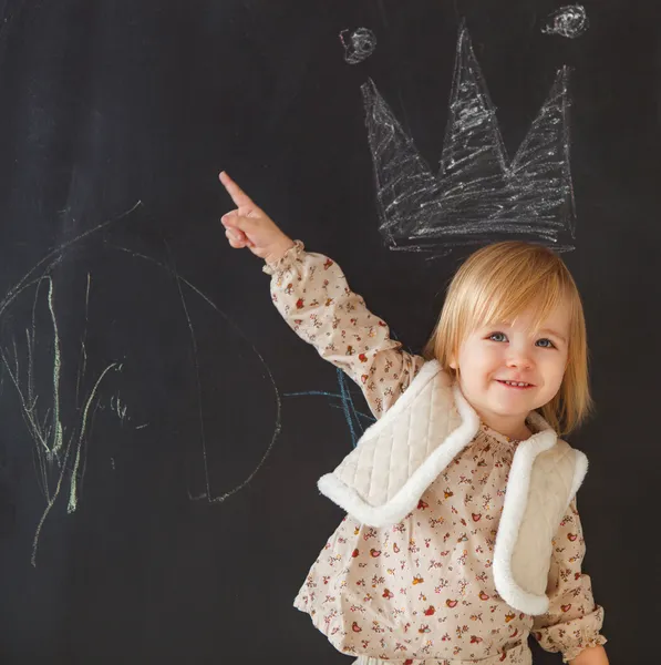 Cute little girl having fun — Stock Photo, Image