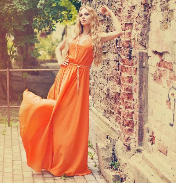 Portrait of a beautiful blond woman — Stock Photo, Image