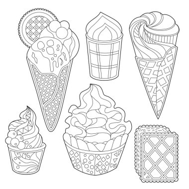 ice cream black and white clipart free vector eps cdr ai svg vector illustration graphic art