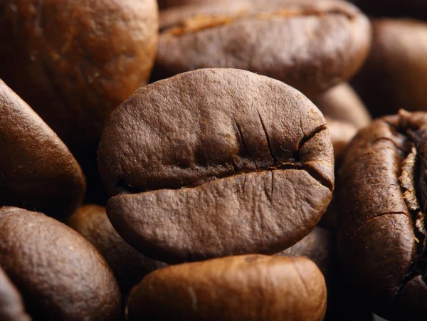 Macro shot di un chicco di caffè tostato — Foto Stock