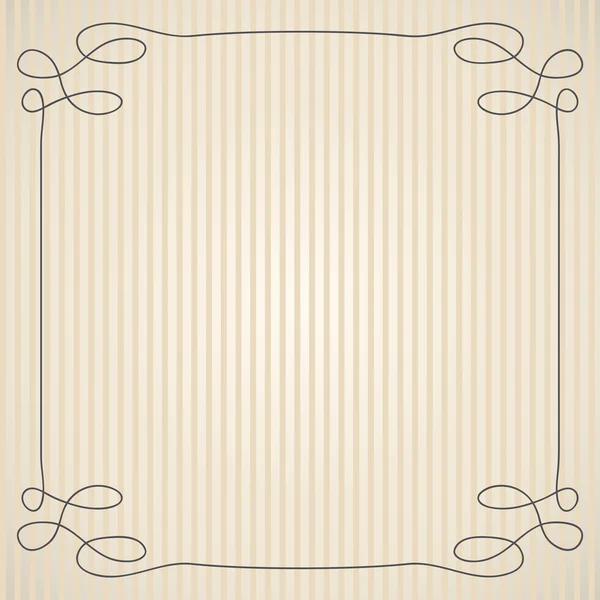 Vintage background with simple swirly frame — Stock Vector