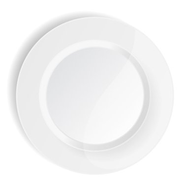 beyaz zemin üzerine porselen tabak