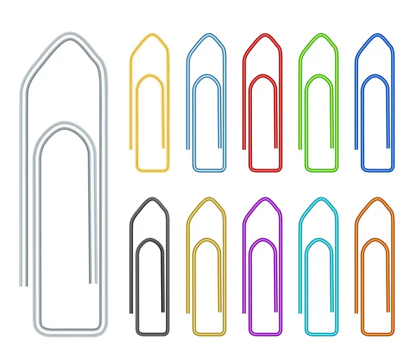 Trombones multicolores sur fond blanc — Image vectorielle