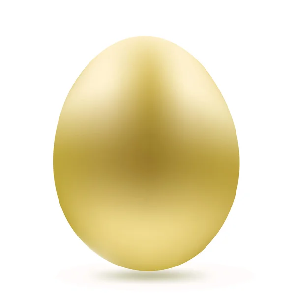 Golden egg on white — Stock Vector