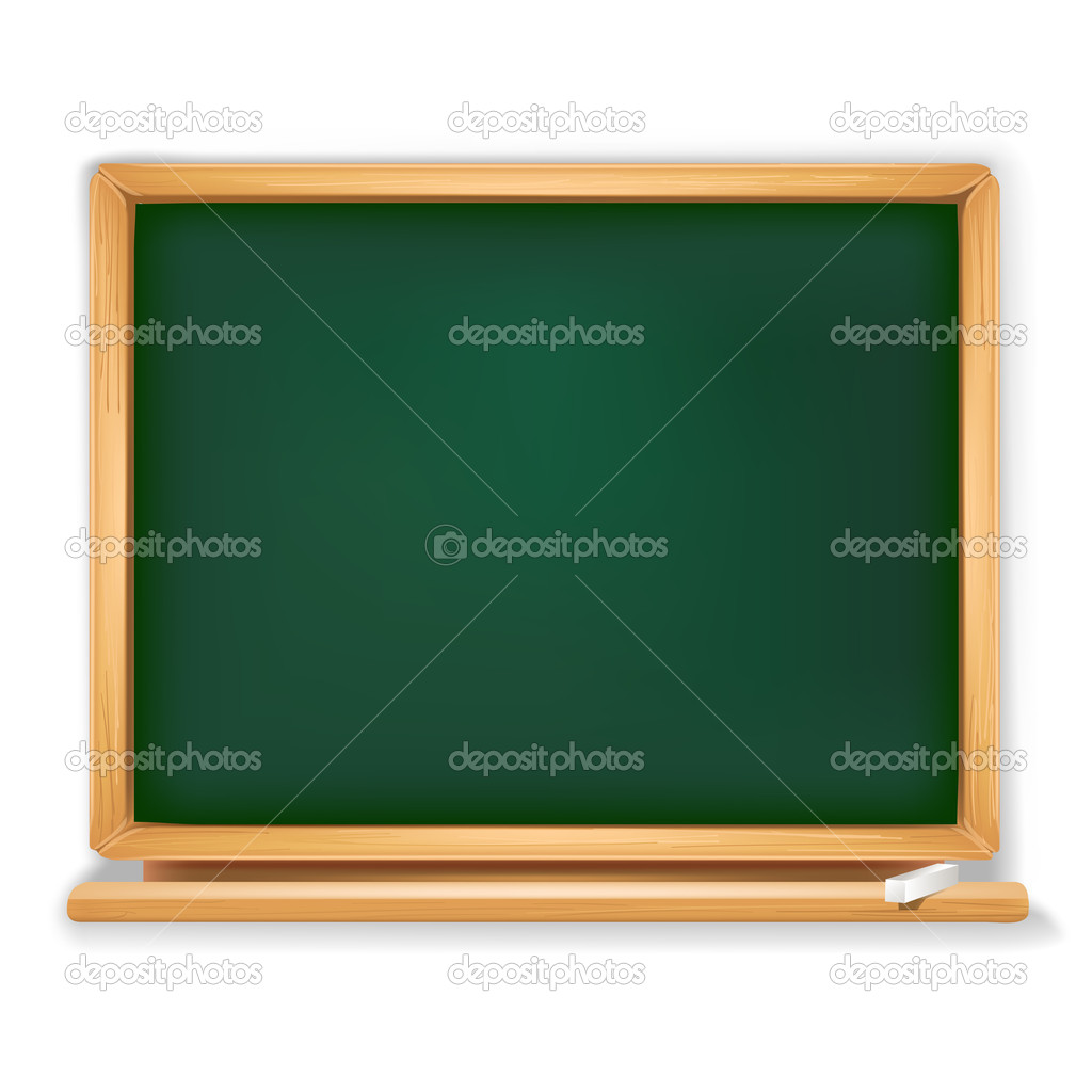 school board with piece of chalk