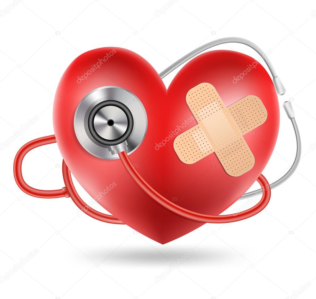 stethoscope and a heart shape