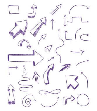 oklar gibi tasarım öğeleri doodle