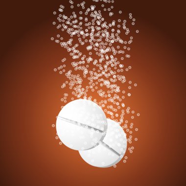 effervescent tablets with bubbles clipart