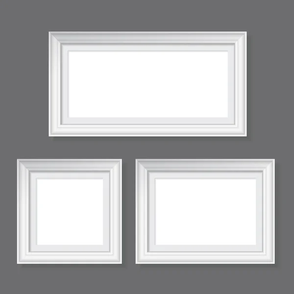 Set of white frames — Stock Vector