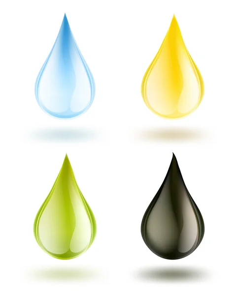 Set of drops — Stock Vector