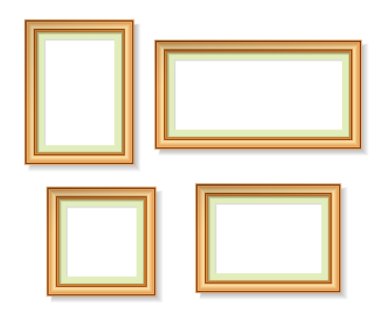 Beyaz ahşap çerçeveler