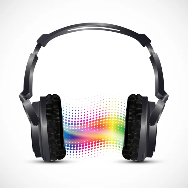 Écouteurs musicaux avec égaliseur — Image vectorielle