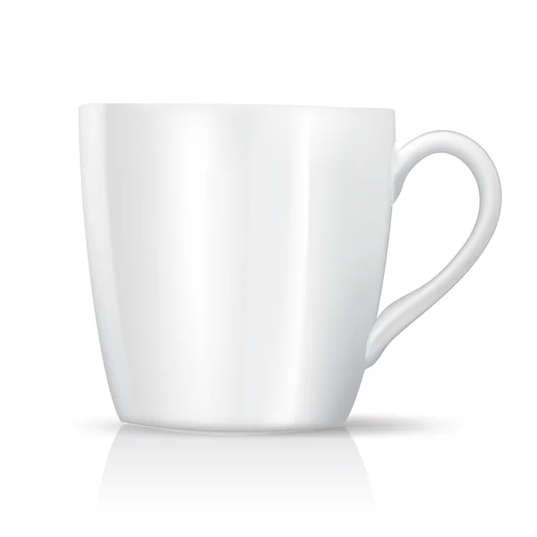 Taza de té blanco — Vector de stock