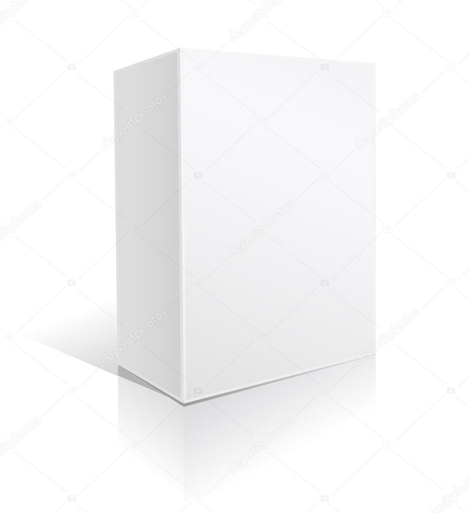 white carton box for software