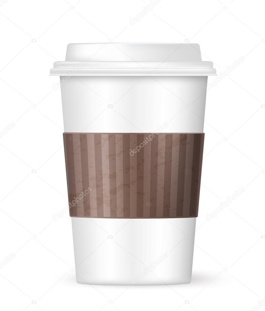 white coffee to go cup