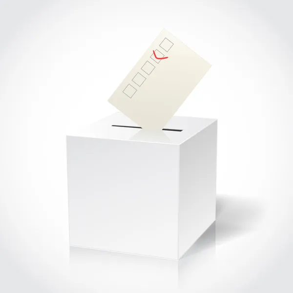 Ballot box on white — Stock Vector