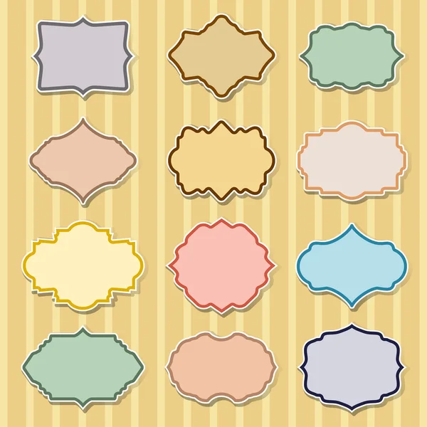 Vintage frames on striped background Royalty Free Stock Illustrations