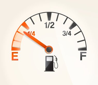gaz tankı boş yatay tam işaretleri