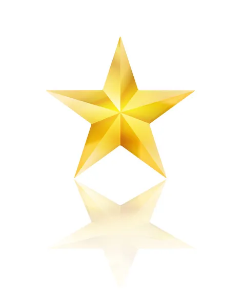 Golden star on white — Stock Vector