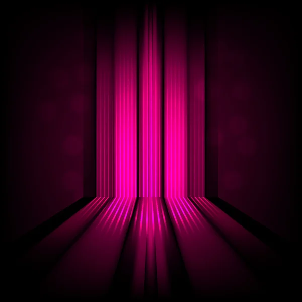 Fundo com linhas abstratas de luz rosa — Vetor de Stock