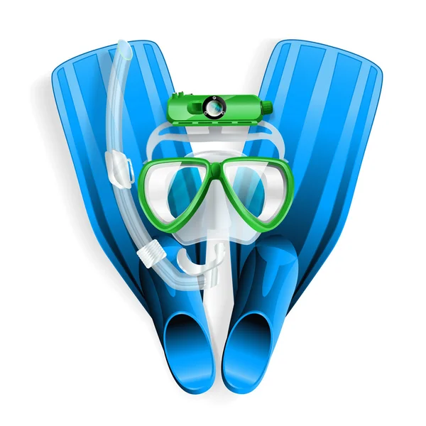 Equipo de buceo — Vector de stock