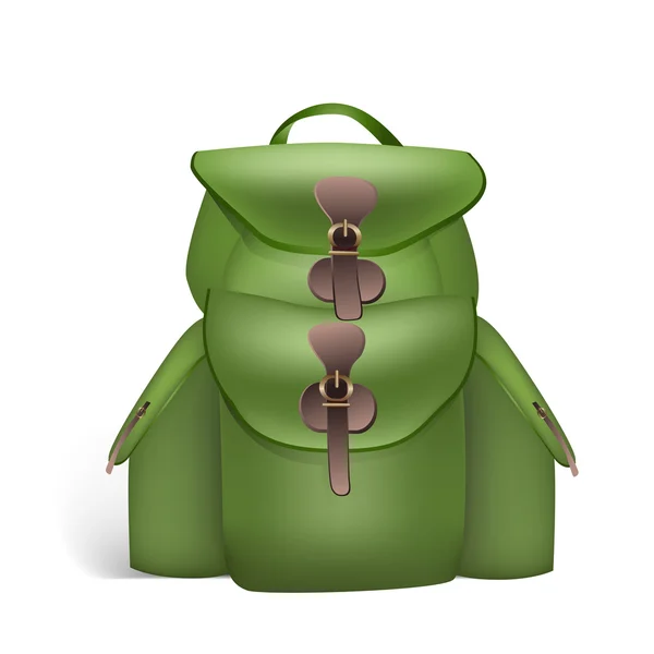 Mochila verde —  Vetores de Stock