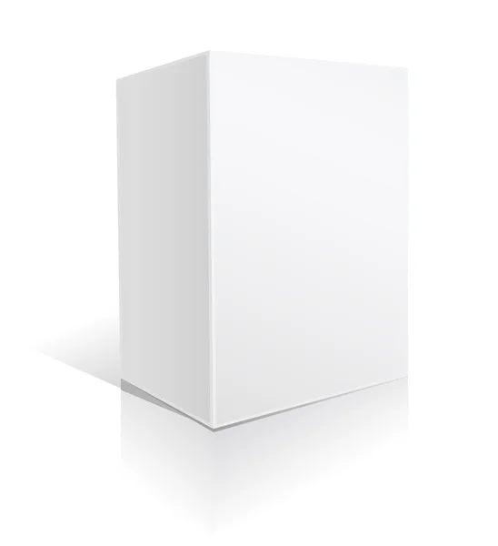 Λευκό μεγάλο κουτί σε λευκό — Διανυσματικό Αρχείο