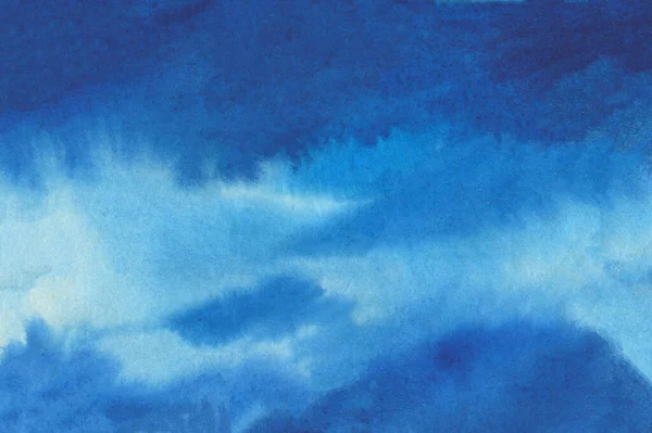 Αφηρημένη Ακουαρέλα Φόντο Μπλε Χρώμα Αποχρώσεις Φόντο Χρώμα Του Νερού — Φωτογραφία Αρχείου
