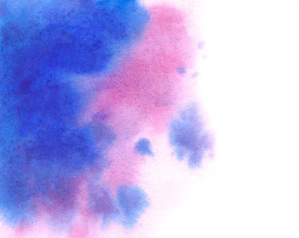 Fond Abstrait Composé Taches Aquarelle Douces Couleurs Bleues Violettes Sur — Photo