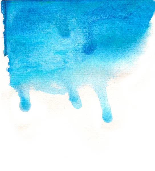 Abstrait Fond Bleu Aquarelle Avec Goutte Goutte Couleur Bleue Sur — Photo