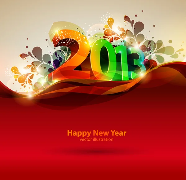Felice anno nuovo 2013 Grafiche Vettoriali