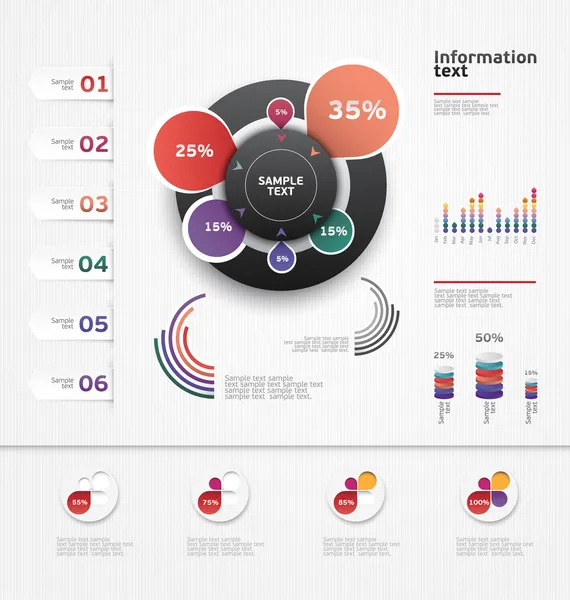 Infographic öğeleri kümesi.