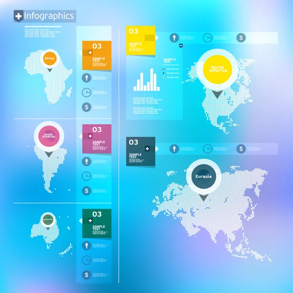 Conjunto de elementos de infografía . — Vector de stock