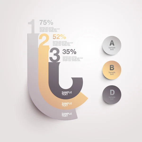 Modello vettoriale per infografica — Vettoriale Stock