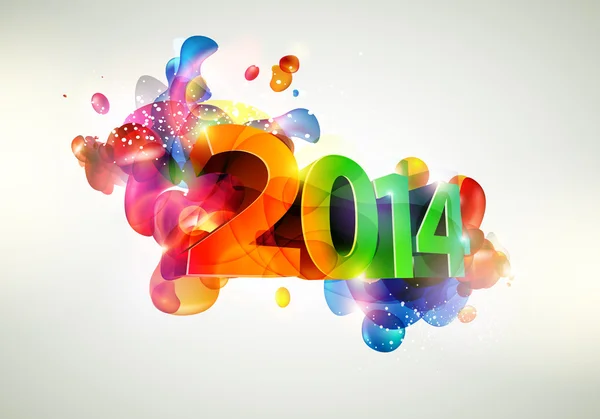 Nuevo año 2014 — Vector de stock