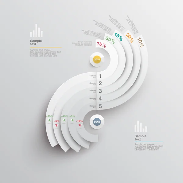 Delar av infographics — Stock vektor