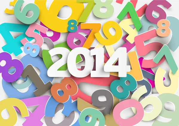 Nuevo año 2014 — Vector de stock