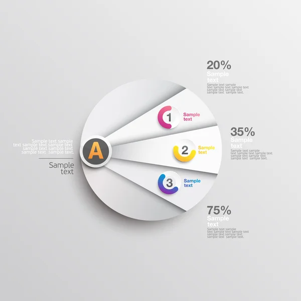 Weißes Diagramm — Stockvektor