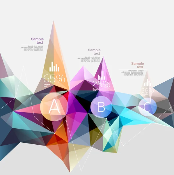 Infographies avec fond abstrait — Image vectorielle