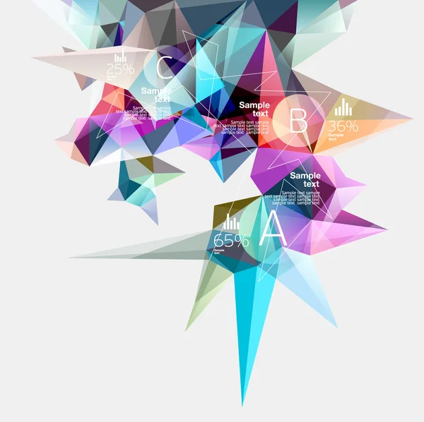 Infographics met abstracte achtergrond — Stockvector