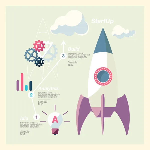 StartUp illustration — Stock Vector