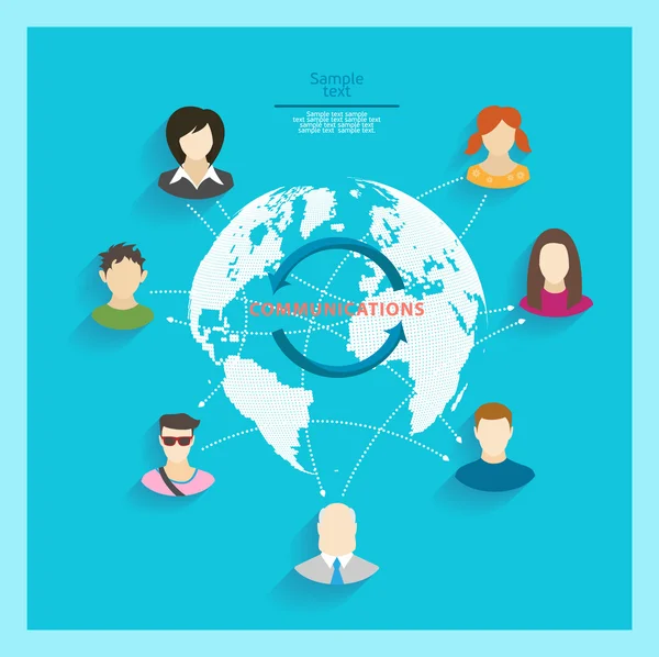 Comunicación global — Vector de stock