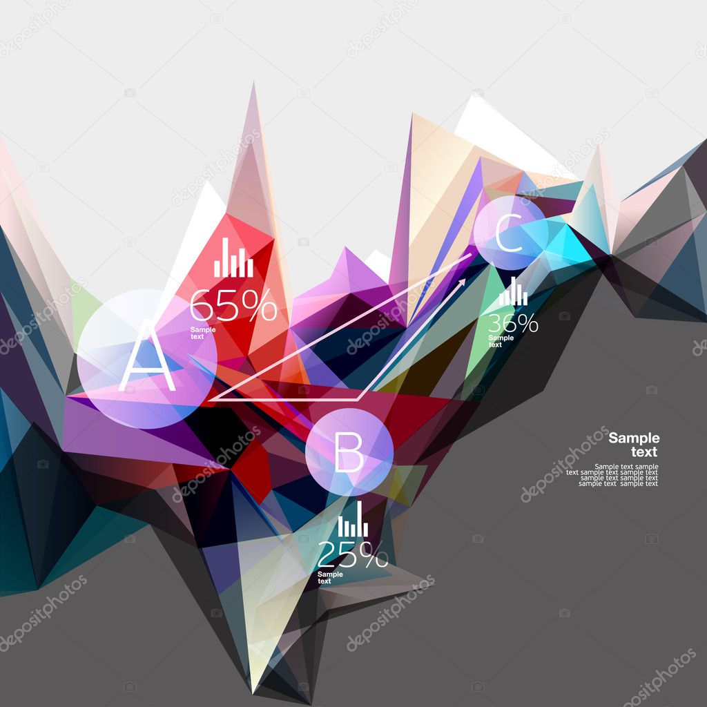 Infographics with abstract background