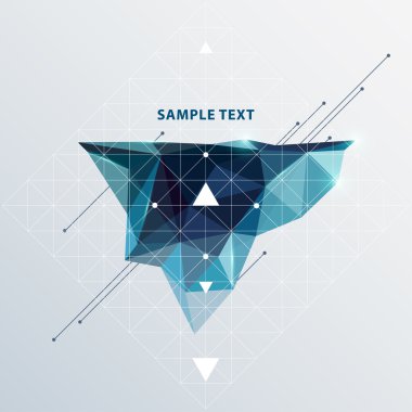 Mavi geometrik şekil