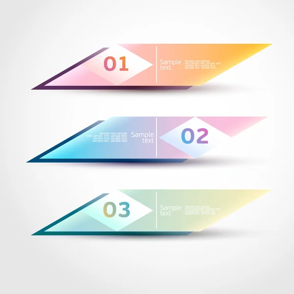 Banners coloridos — Vector de stock