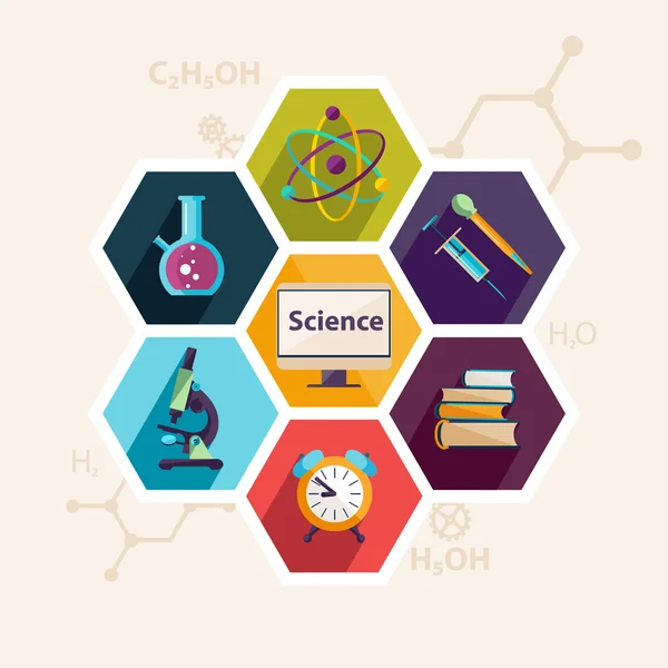 Ciencia y educación . — Vector de stock